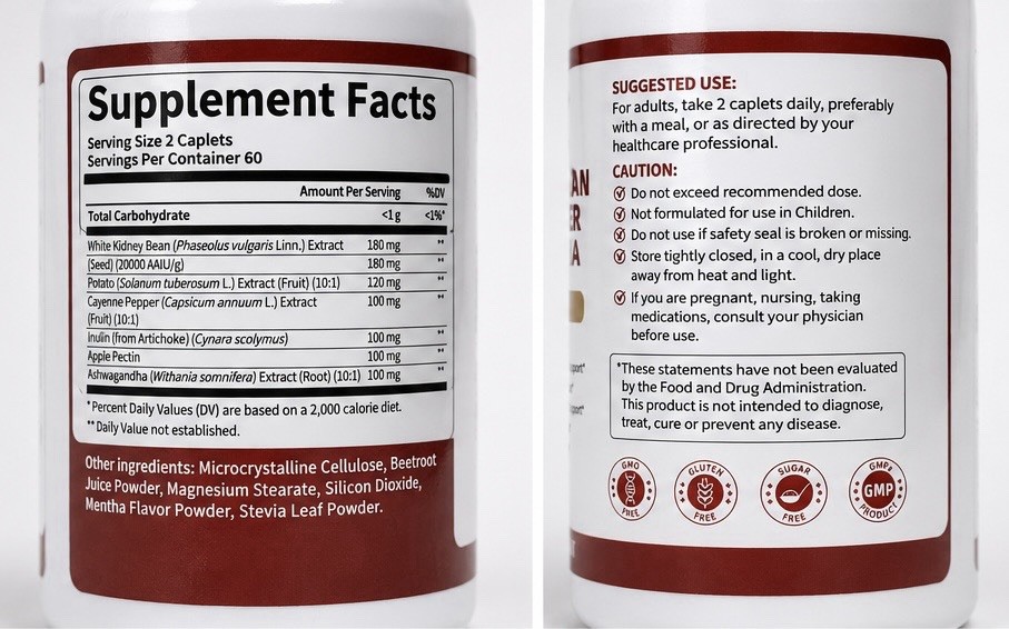 White Kidney Bean for Advanced Carb Blocking, Appetite Suppressant, Weight Loss