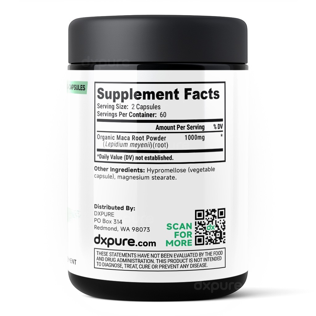 Maca Root – 120 Capsules – Non-GMO Gluten Free