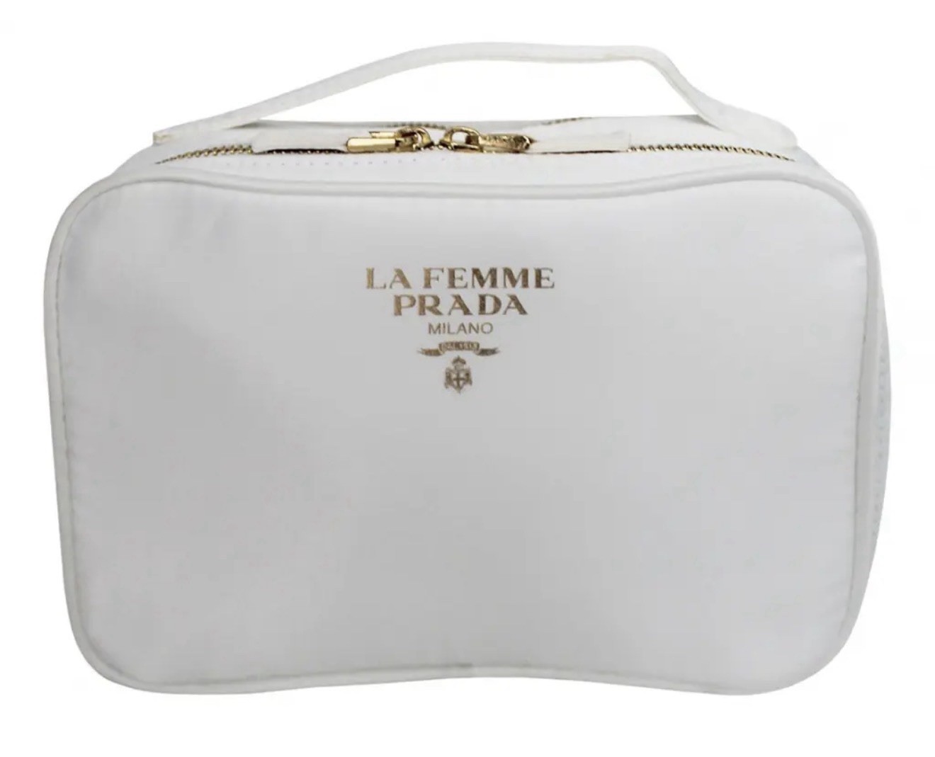 Prada Perfum La Femme L’Eau Vanity Case Makeup Cosmetic WHITE Novelty GWP NIB