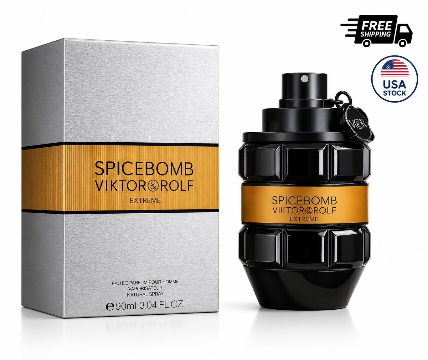 Spicebomb Extreme by Viktor & Rolf 3.04 oz EDP Cologne for Men / New in Box