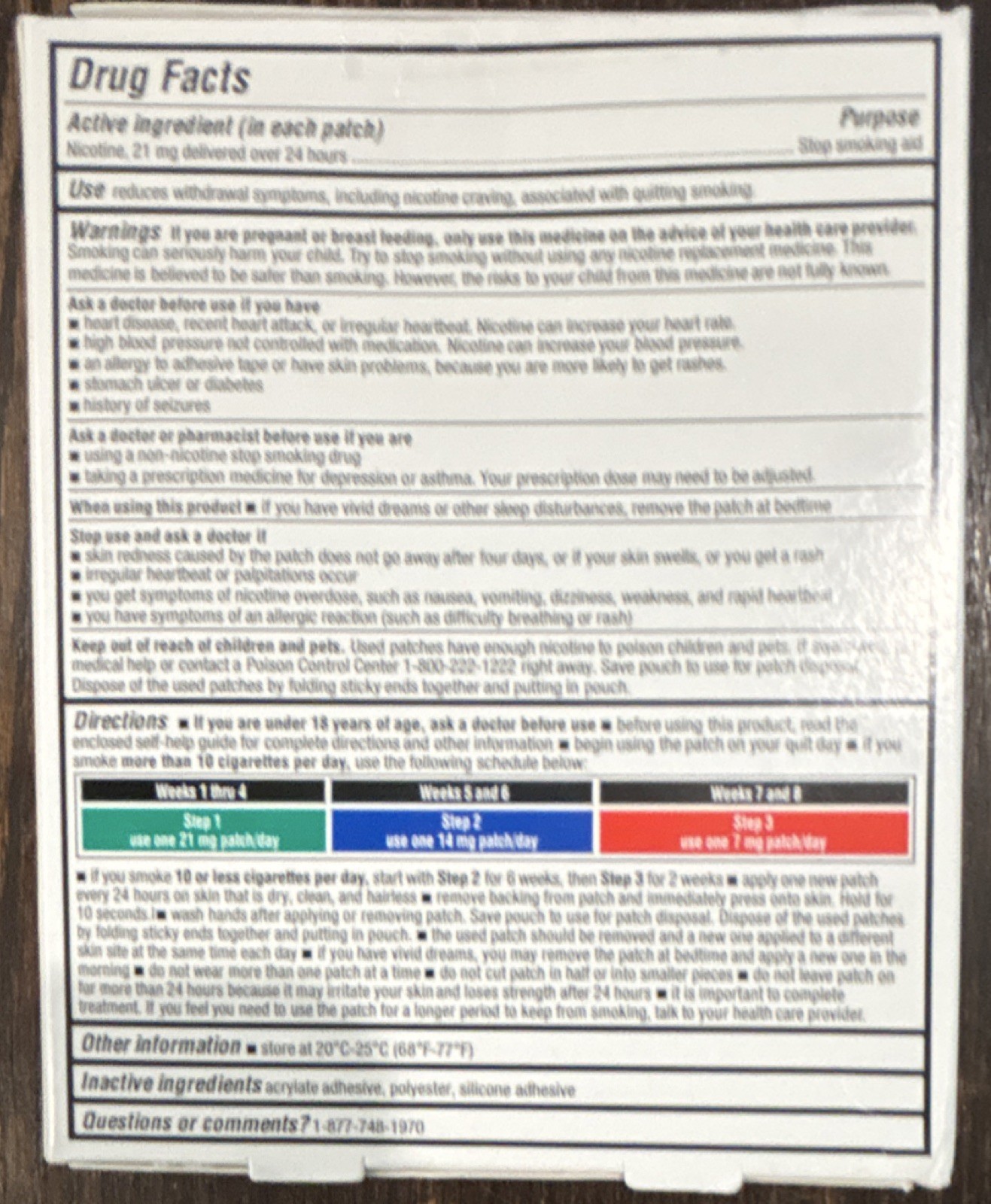 Rugby Clear Nicotine Step 1 Transdermal Stop Smoking Patch 21 mg, 14 Ct EXP 6/28