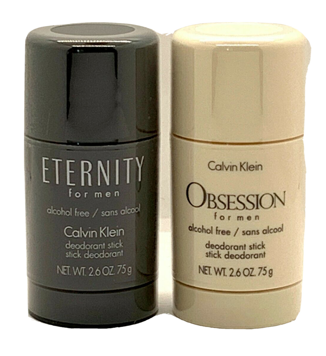 Lot of 2 – Eternity, Obsession by CK Calvin Klein 2.6 / 2.5oz Deodorant Stick