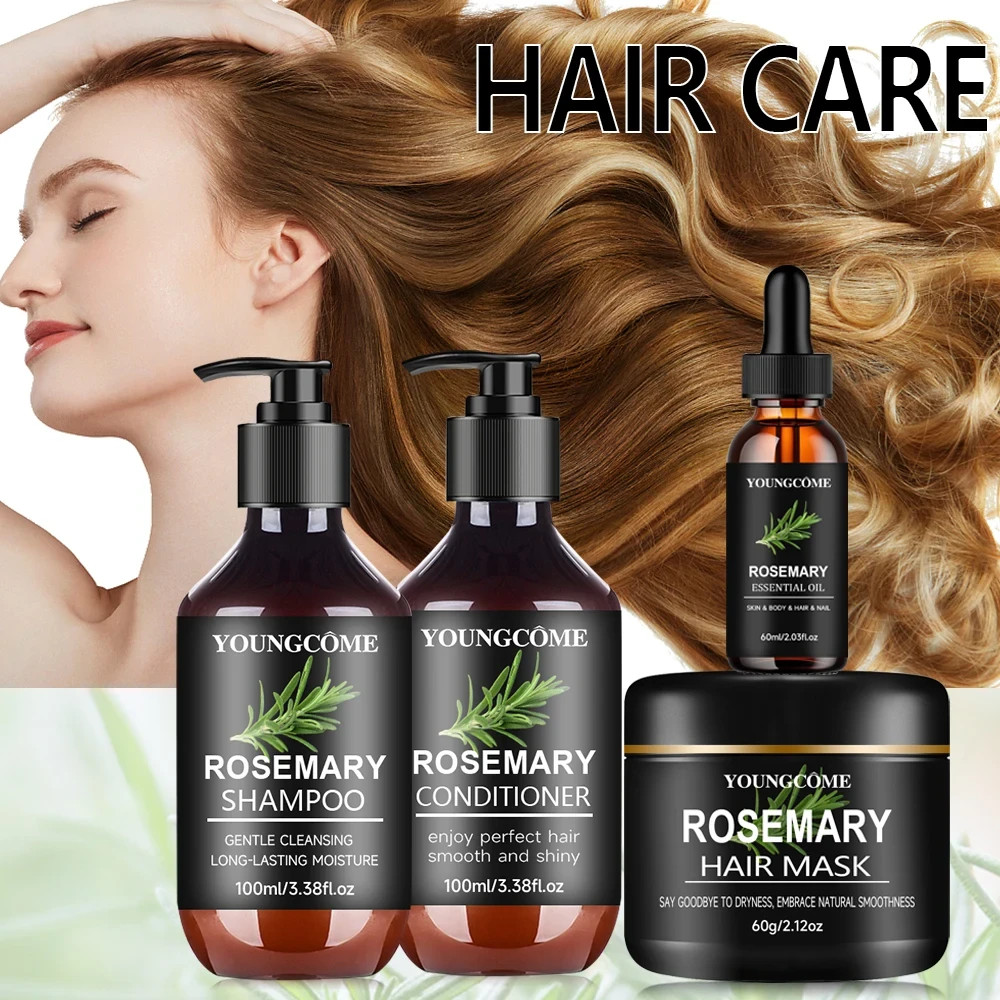 Rosemary Hair Care Kit 4in1 – Mask+Shampoo+Conditioner+Oil, with Biotin, Cleanse