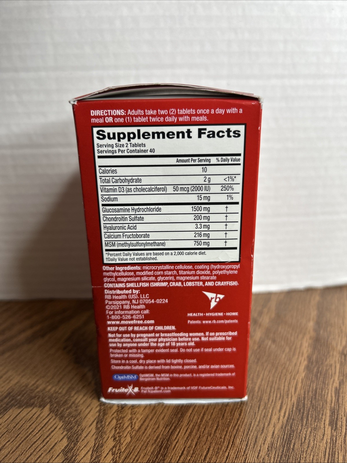 Move Free Advanced Glucosamine Chondroitin MSM Vitamin D3 Joint Support 80ct New