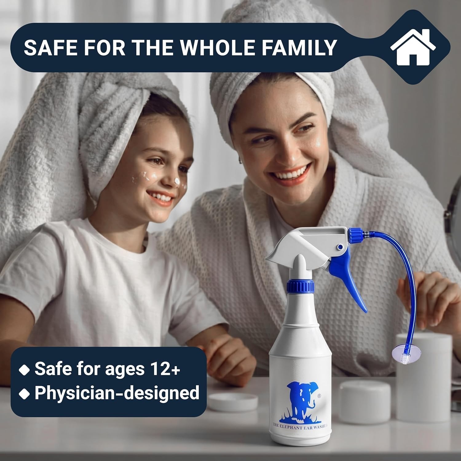 Easy-to-Use Elephant Ear Cleaner Bottle with 3 Disposable Tips – At Home Care