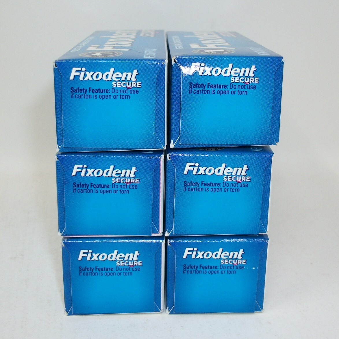 6 Tubes Fixodent Secure Denture Adhesive Cream Travel Purse Size 0.6oz Each