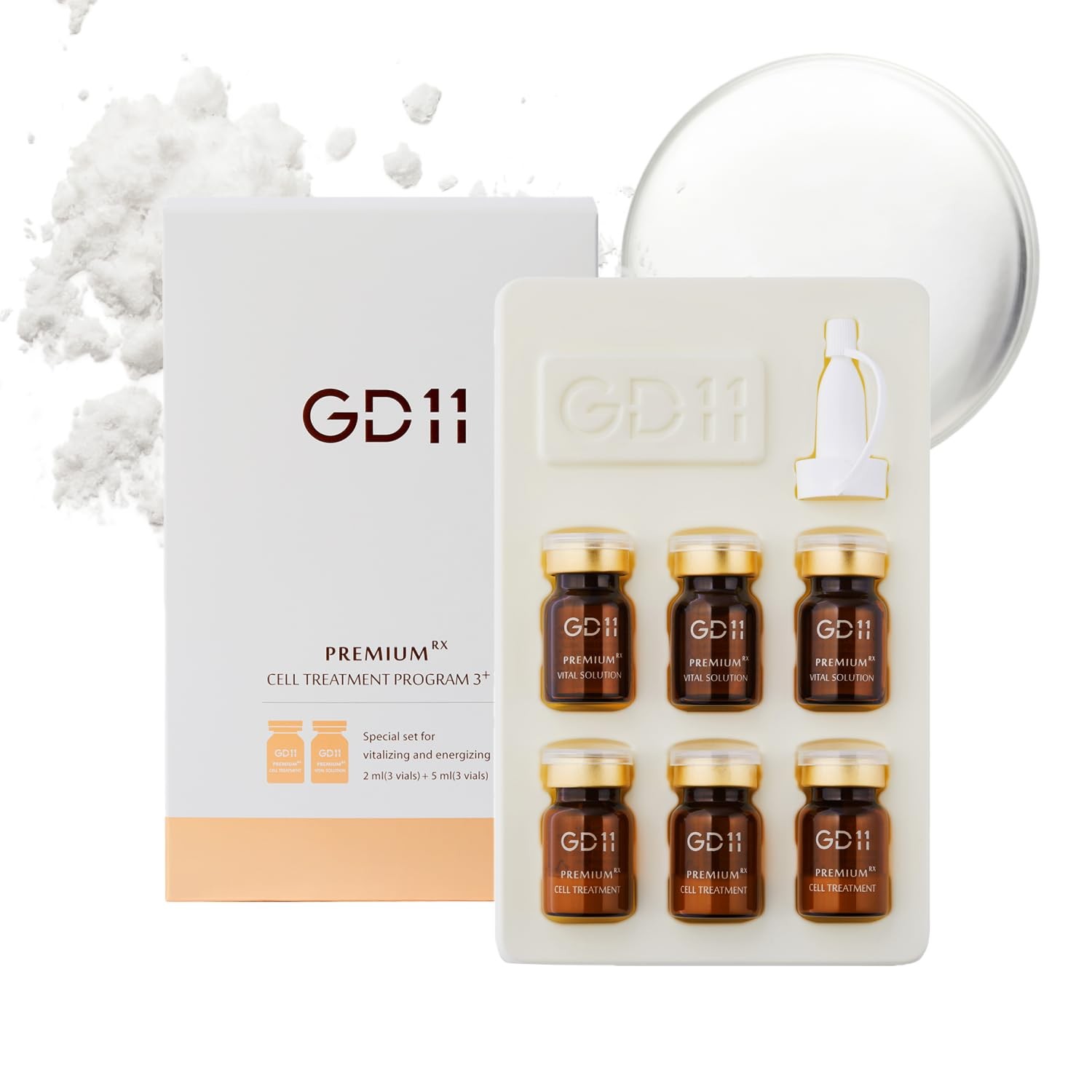 GD11 Exosome Ampoule Set, FreezeDried Powder 0.07 fl oz + Moisture Activator …