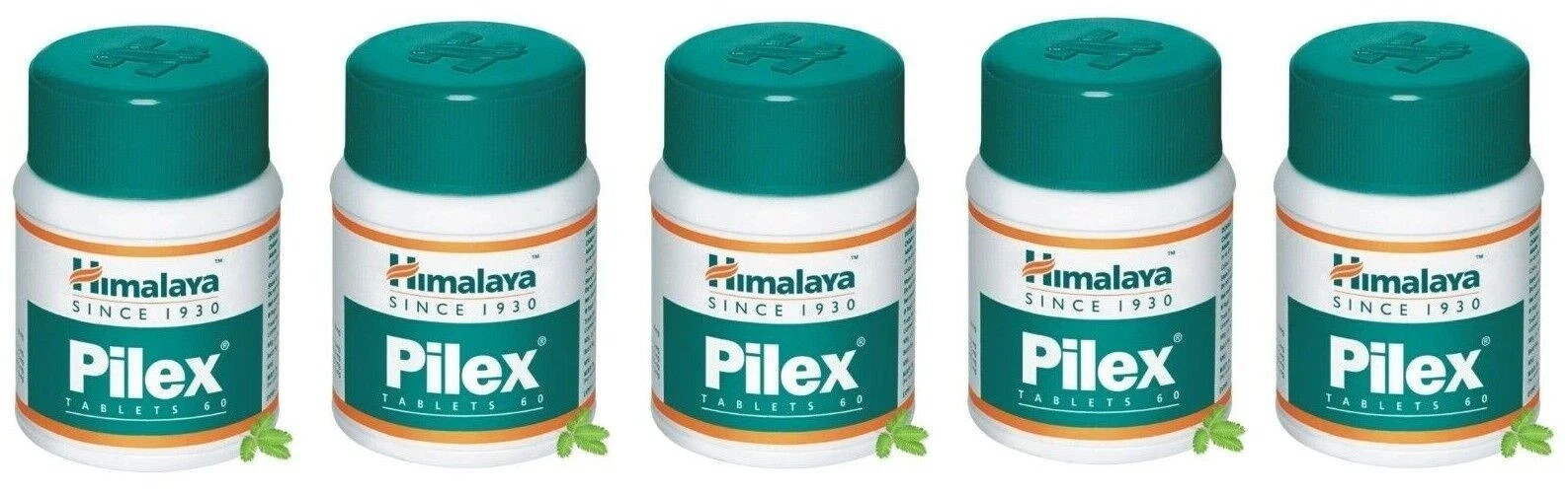 5 X Himalaya Pilex Tablets 60 Tabs EACH FREE SHIPPING