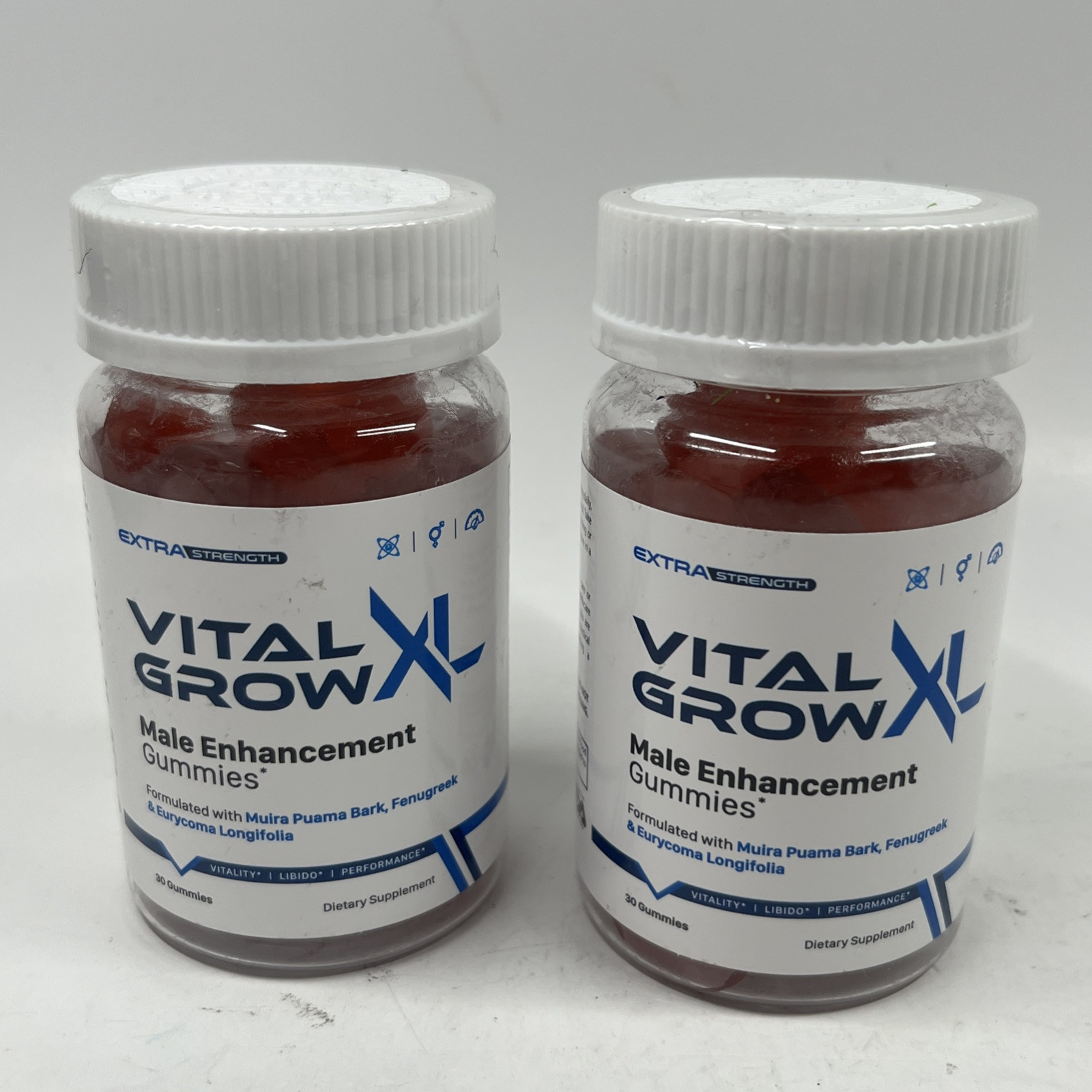 2 Pack Vital Grow XL Extra Strength (30 Red Gummies Each) New Sealed Exp 11/2028