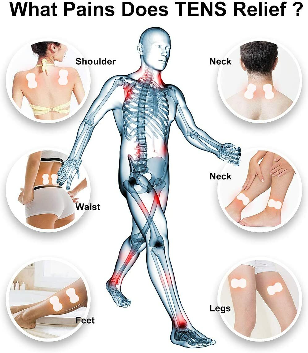 OSITO Tens Unit Electronic Pulse Massager Muscle Stimulator Therapy Pain Relief