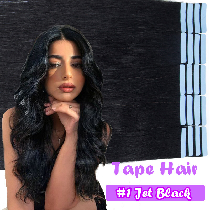 BALAYAGE Russian Full Thick Tape In Human Hair Extensions Remy Skin Weft Ombre
