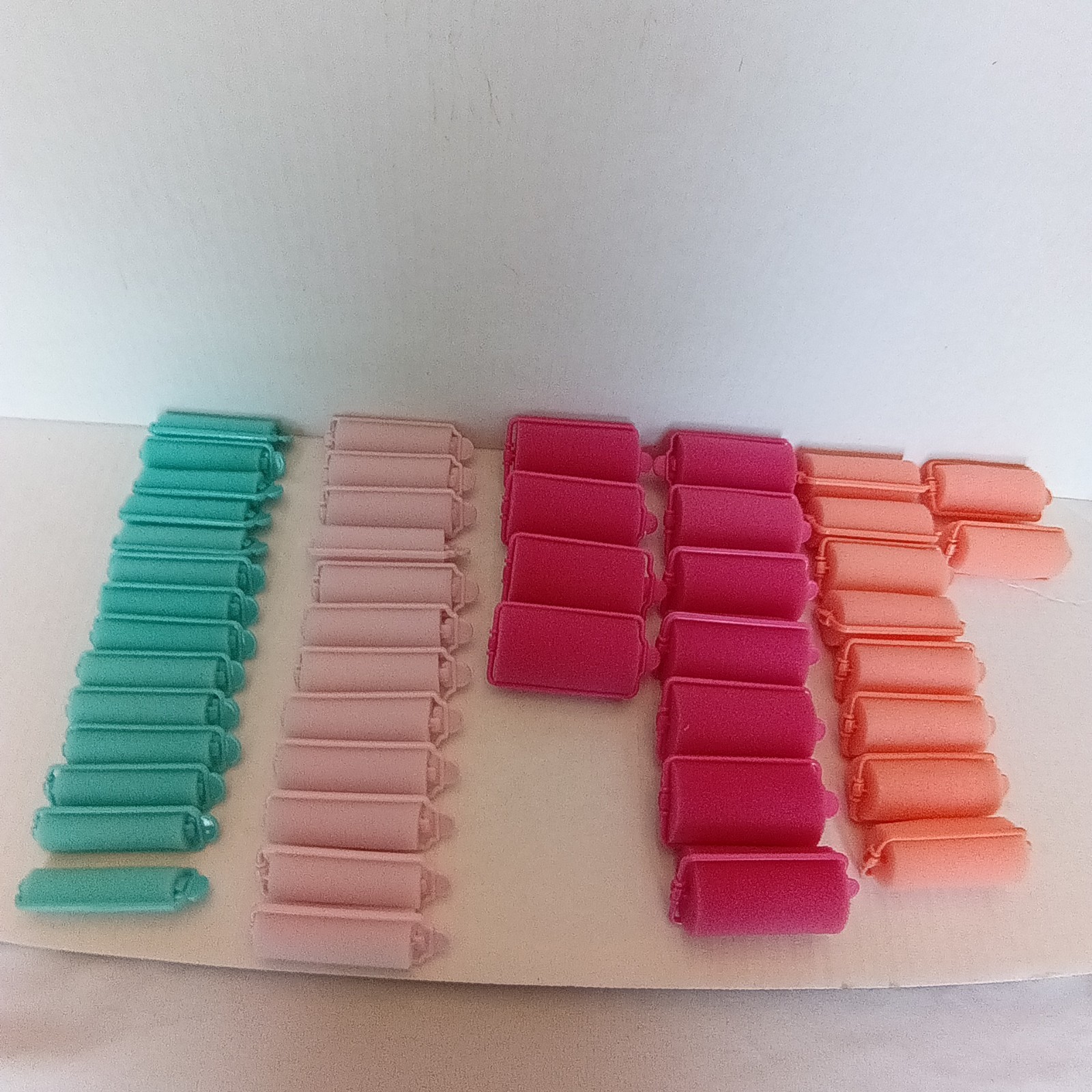 Random Set Of 47 Foam hair rollers Various Colors 4 different Sizes Pre-owned