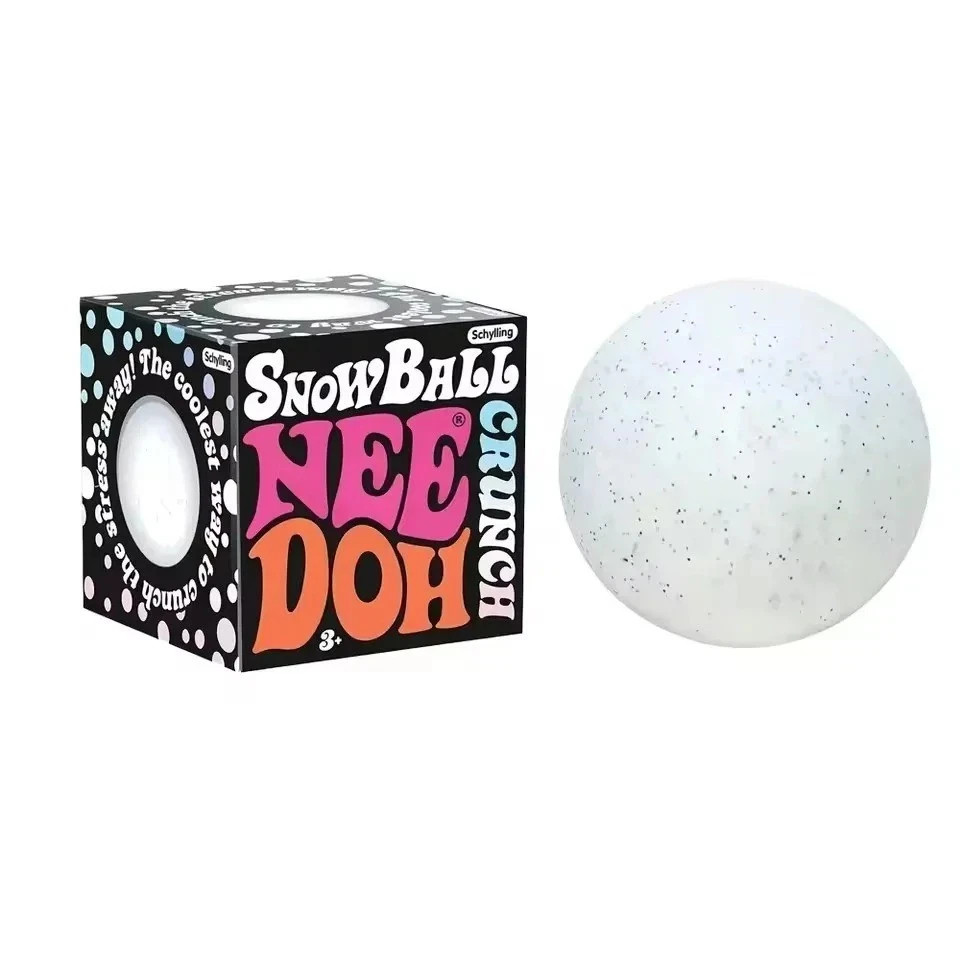 Schylling NeeDoh Snow Ball Crunch – Crunchy Snowball Stress Relief Toy, Sensory