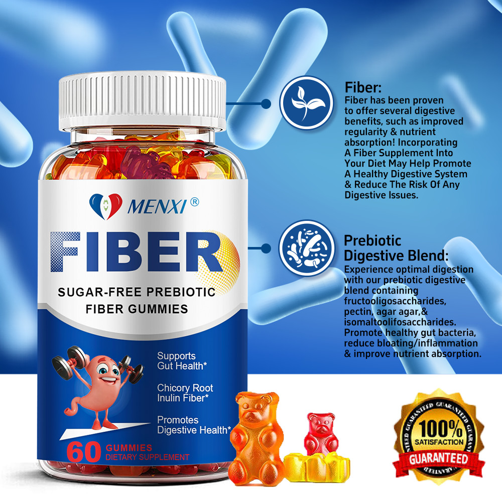 Probiotics + Prebiotics Fiber Gummies – Relieve Gas, Bloating & Constipation