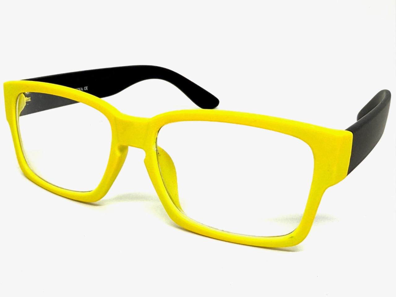 Classic Elegant Modern Contemporary Artsy Cleary Lens EYE GLASSES Yellow Frame