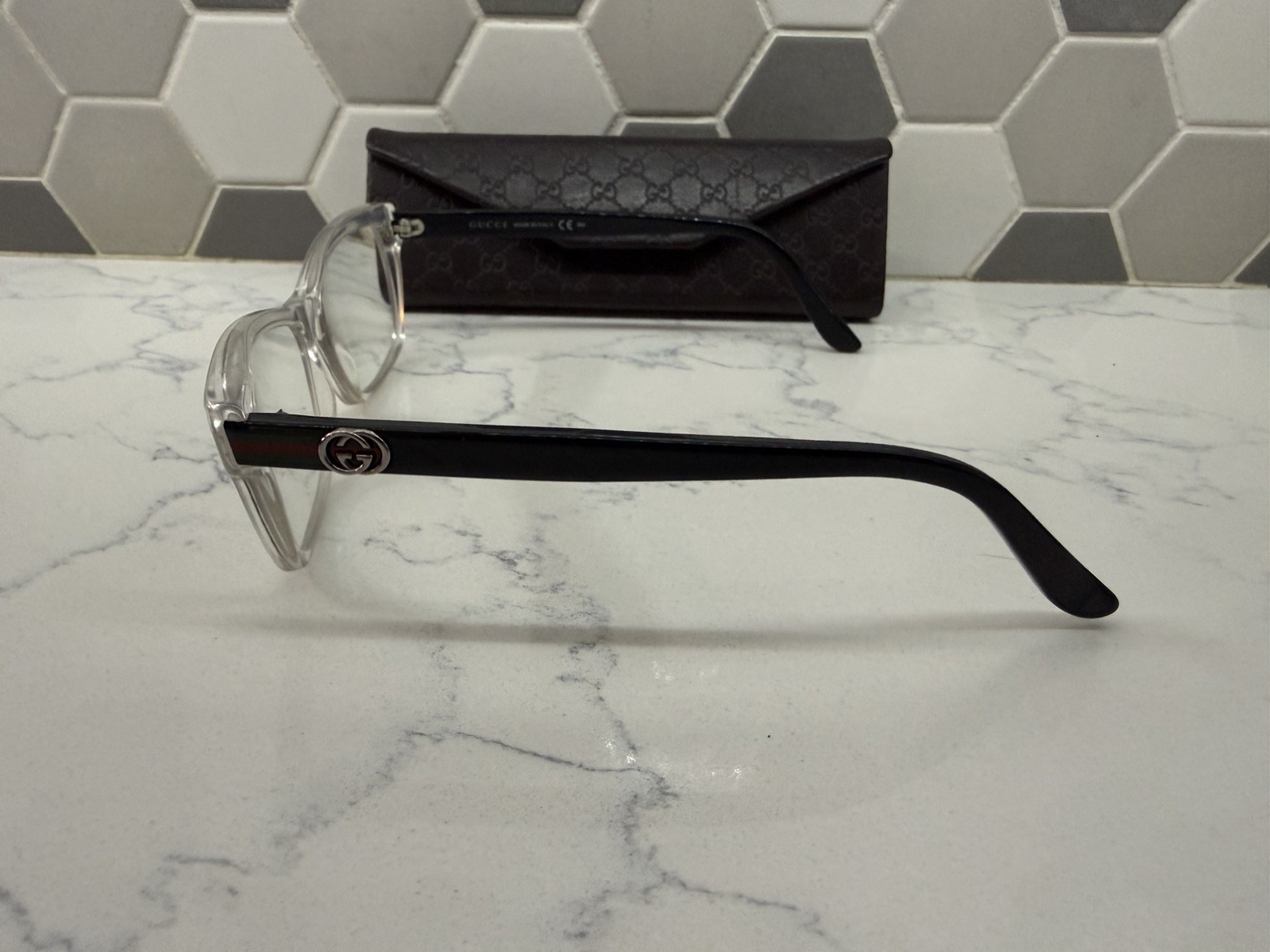Gucci GG 3562 MNG 140 Clear Frame Eyeglasses With Case