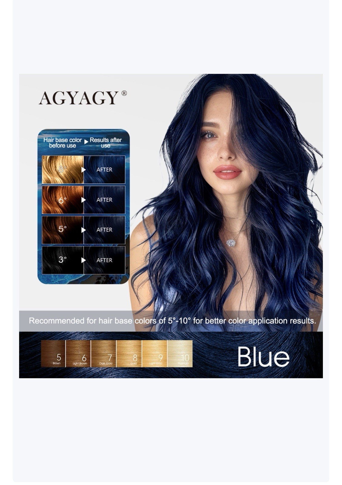 Herbal Blue Hair Dye – Permanent Hair Color, Low Ammonia Formula