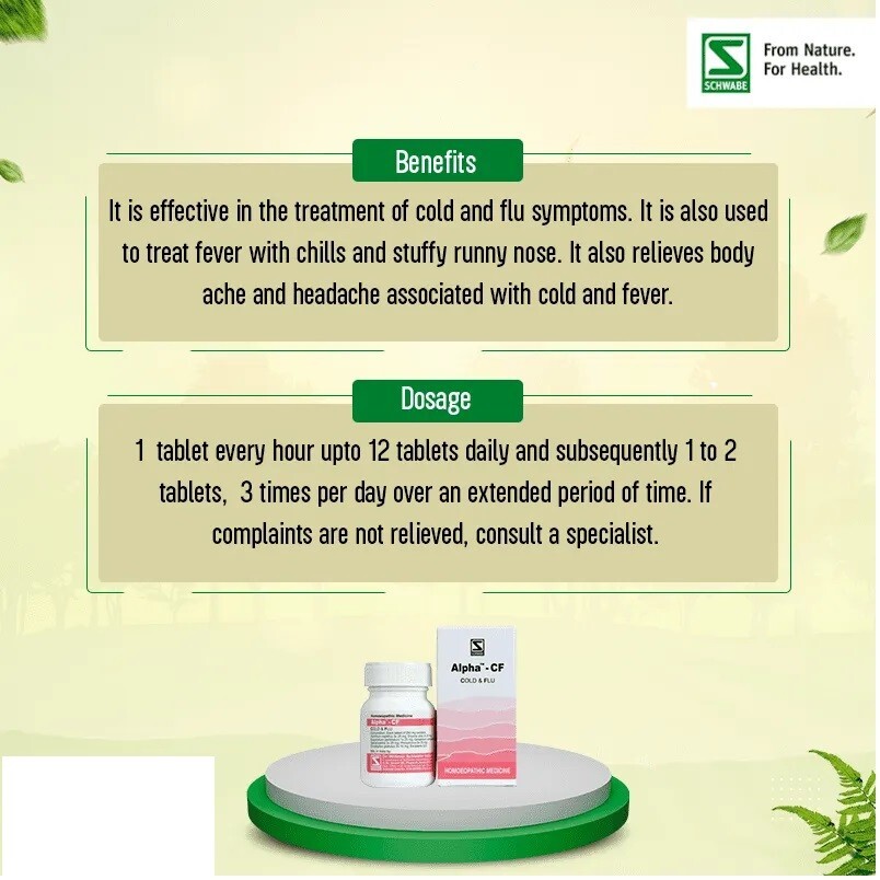 Willmar Schwabe India Homeopathic Alpha-CF (20gm Tablets)