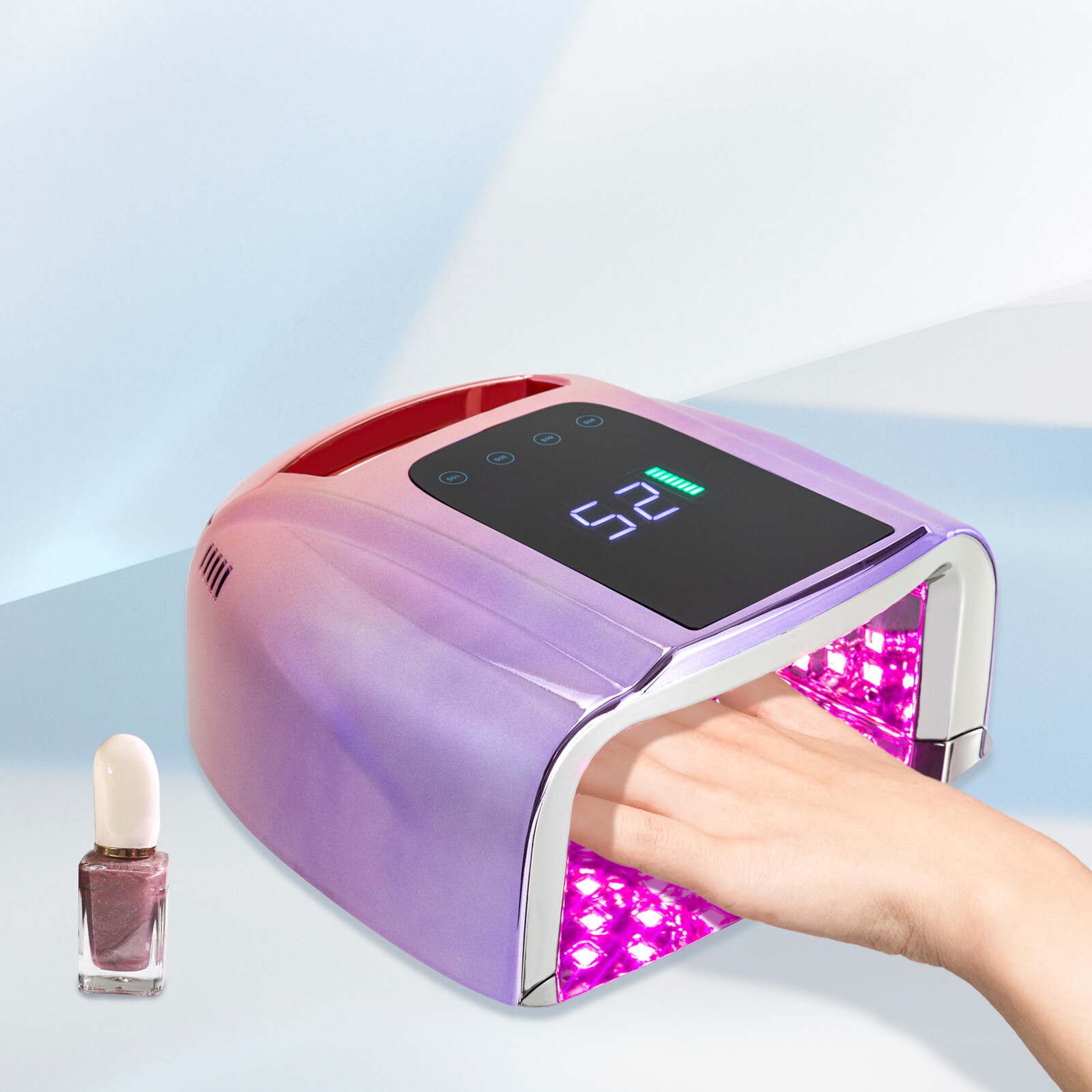 96W Rechargeable Cordless Professional Nail Gel Dryer Led UV Nail Lamp Manicure