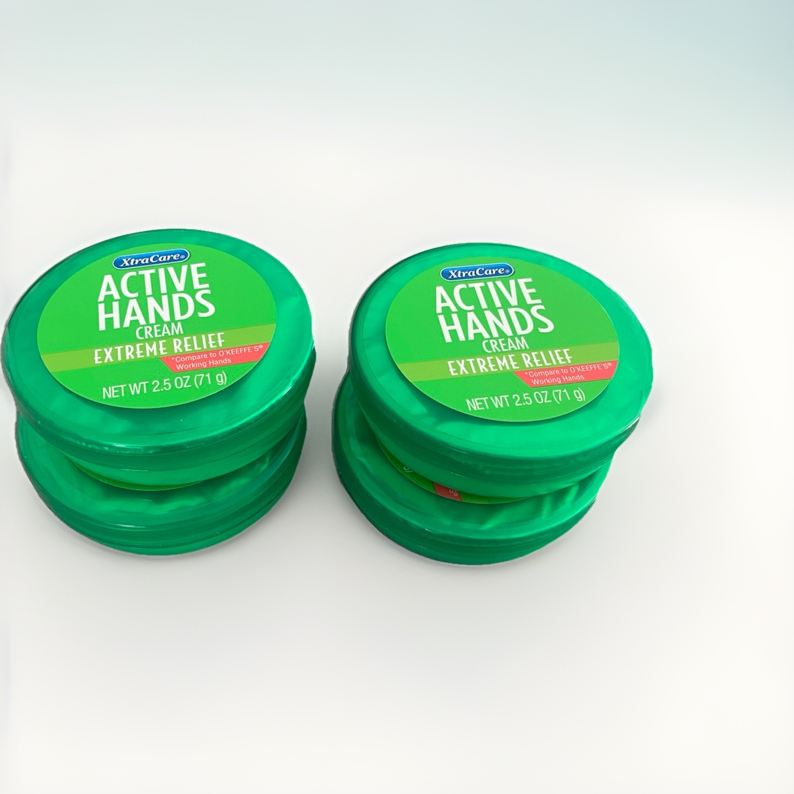 4 XtraCare Active Hands Extreme Relief Hand Cream Moisturizer Unscented 2×2.5 oz