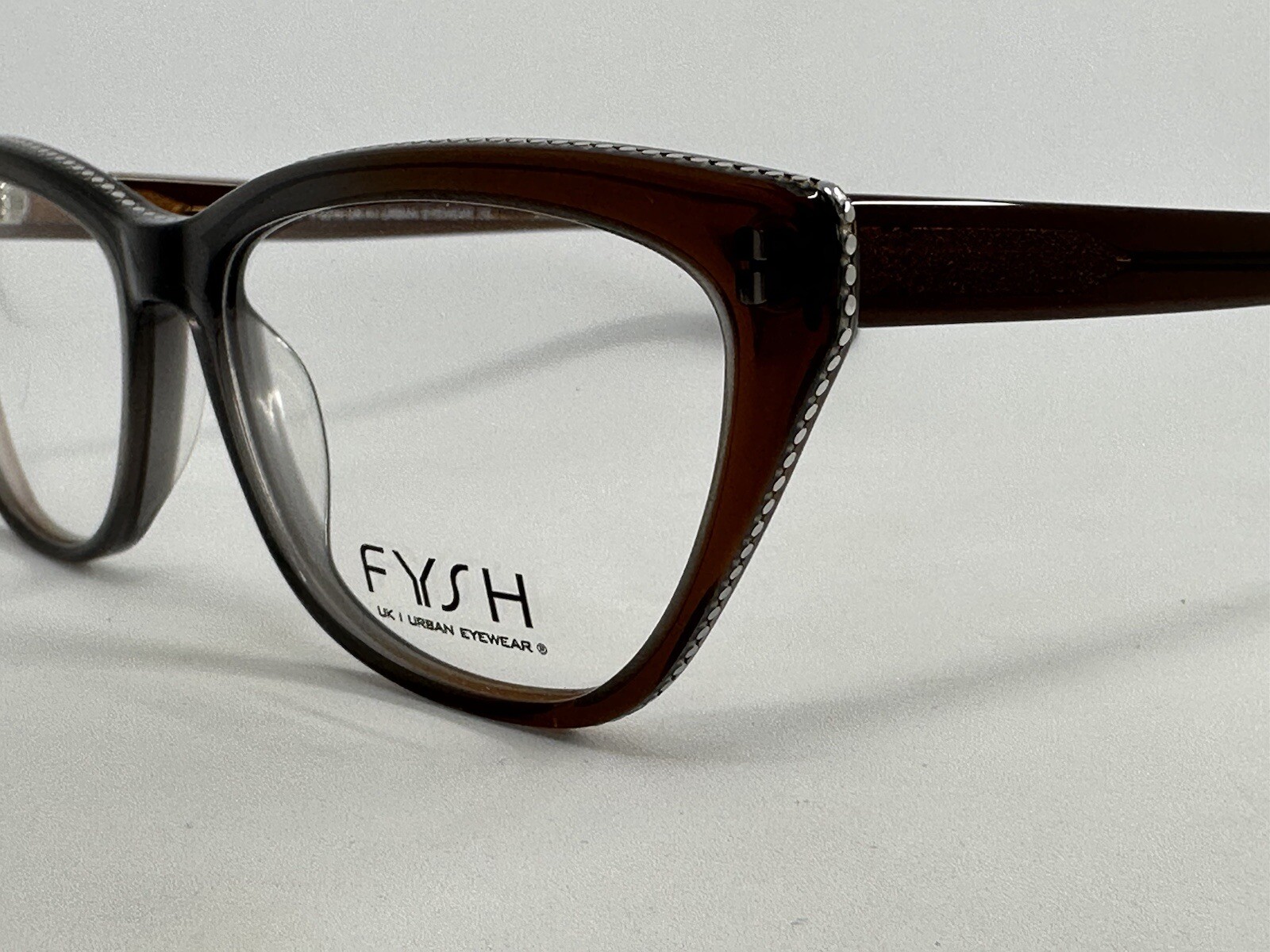 NEW FYSH 3554 630 Brown Slate 54.15.140 Eyeglasses Frames Women’s Eyewear