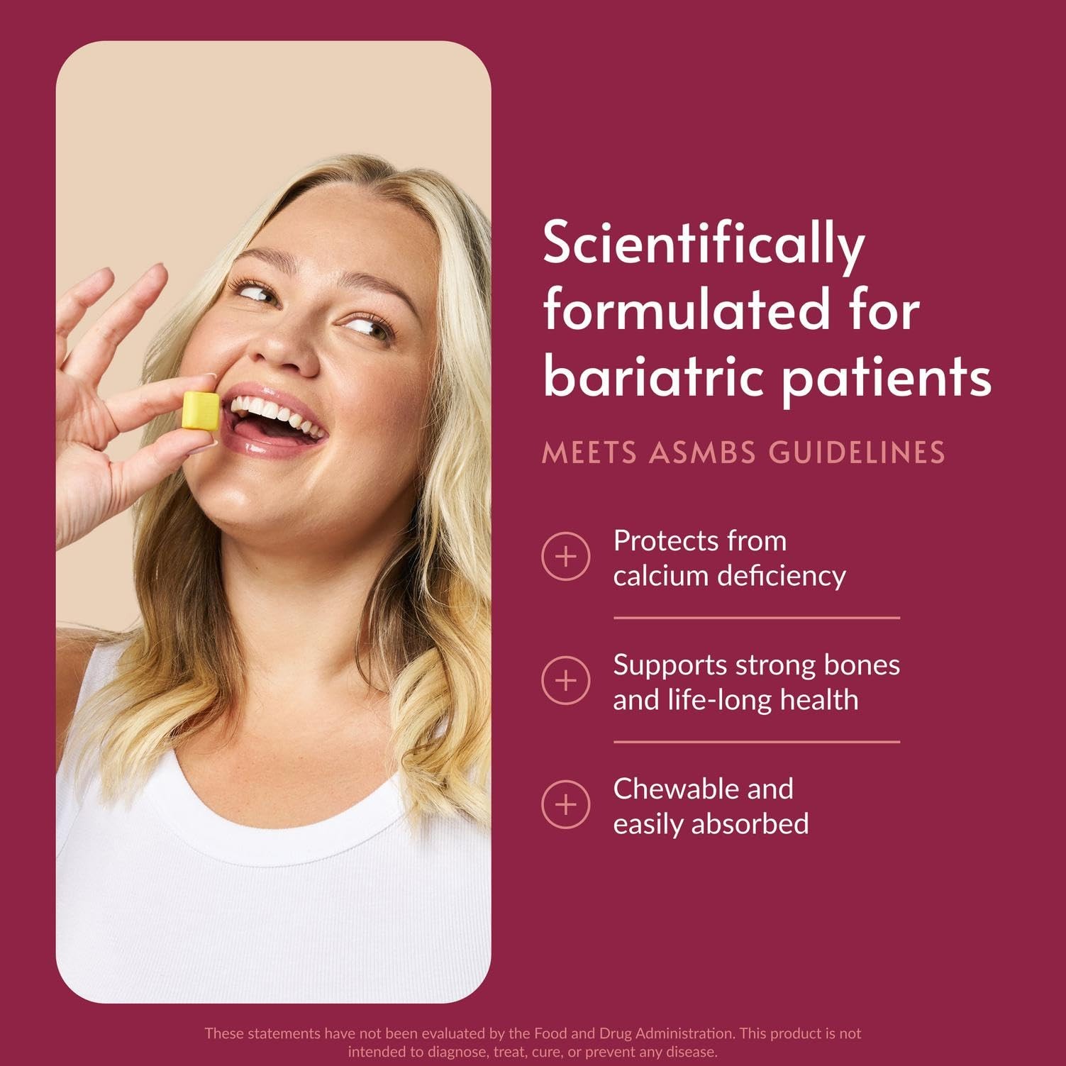 Bariatric Advantage Calcium Citrate Chewy Bites 500 mg – Highly Absorbable D…