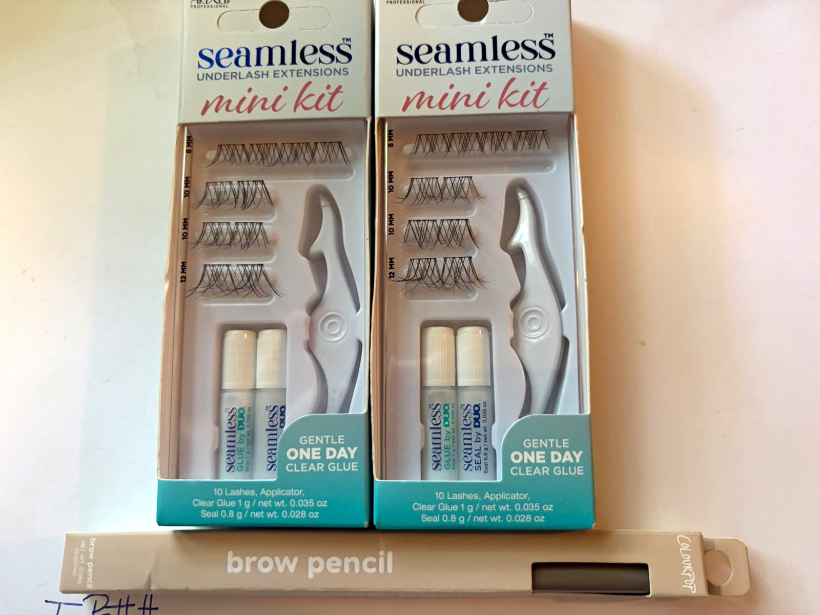 Two Ardell Seamless Underlash Extensions Kits + Colourpop Taupe Brow Pencil