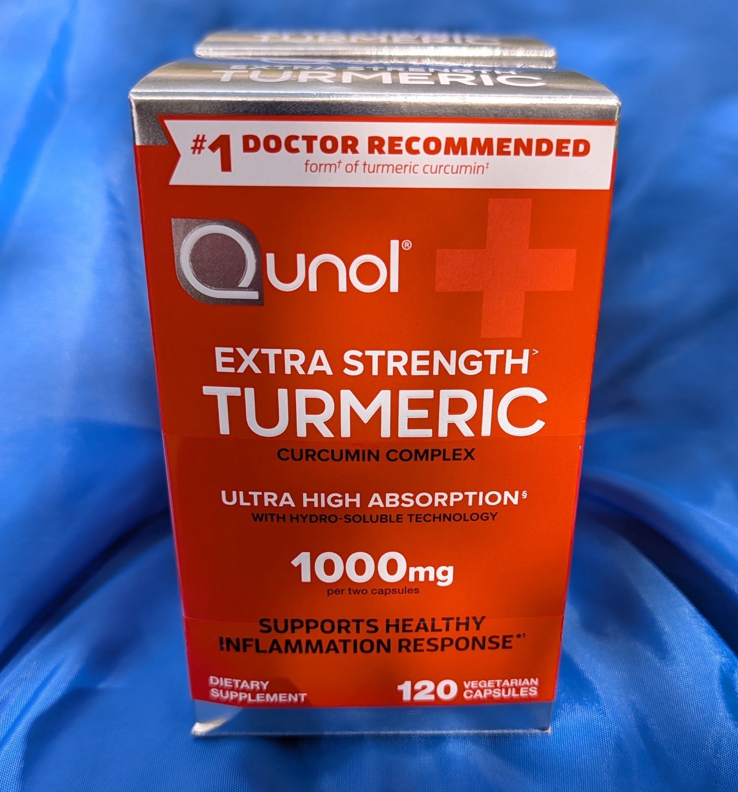 Qunol Tumeric Curcumin with Ultra High Absorption 1000mg, 2 pack 240qty