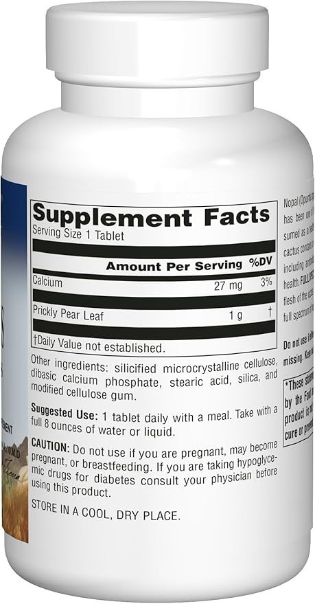 120 Count Nopal Prickly Pear Cactus Herbal Supplement Tablet Made in USA