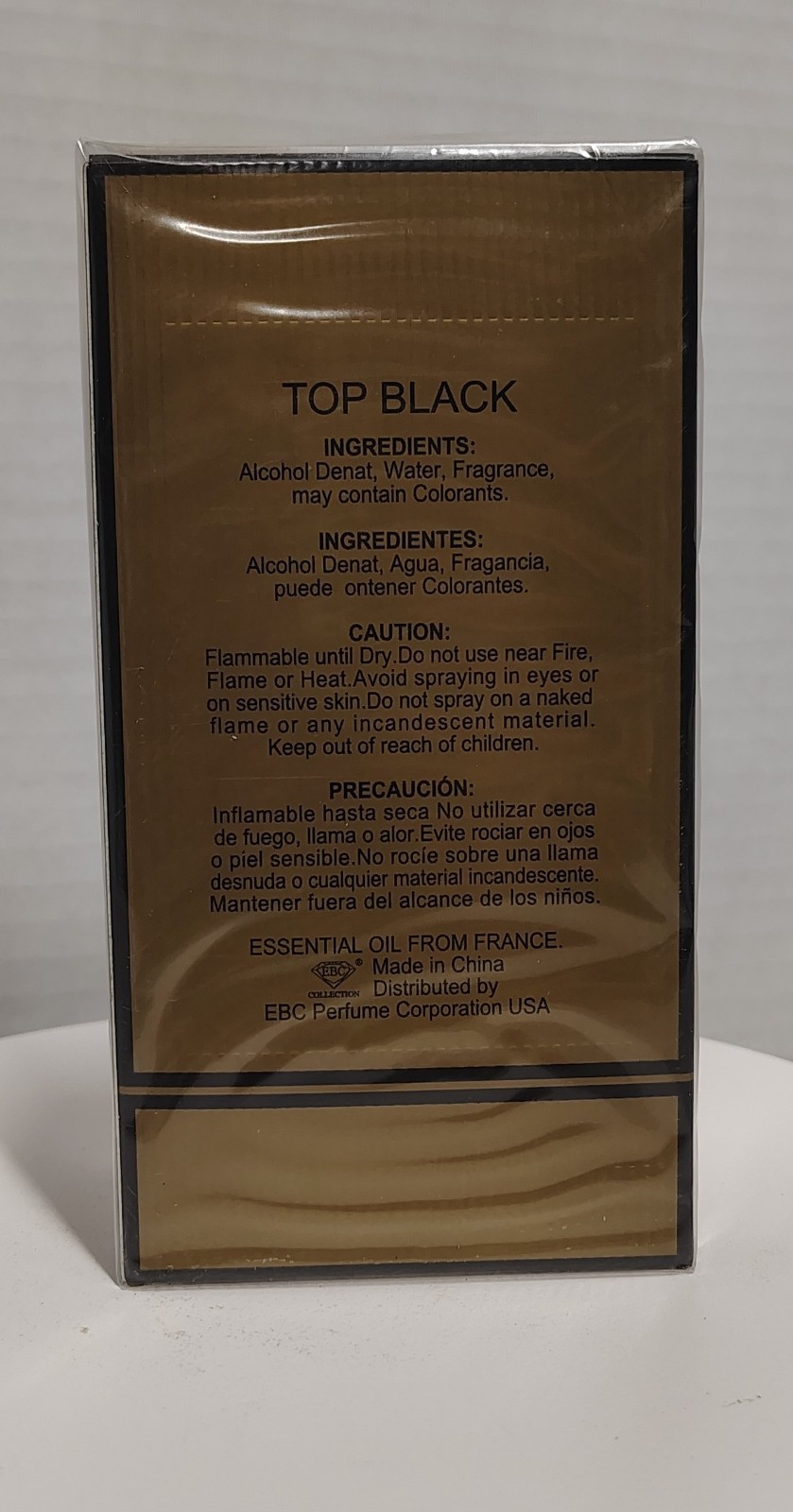 Top Black Cologne Men 3.4oz EDT Spray EBC New Sealed Fresh Dark Amber Warm