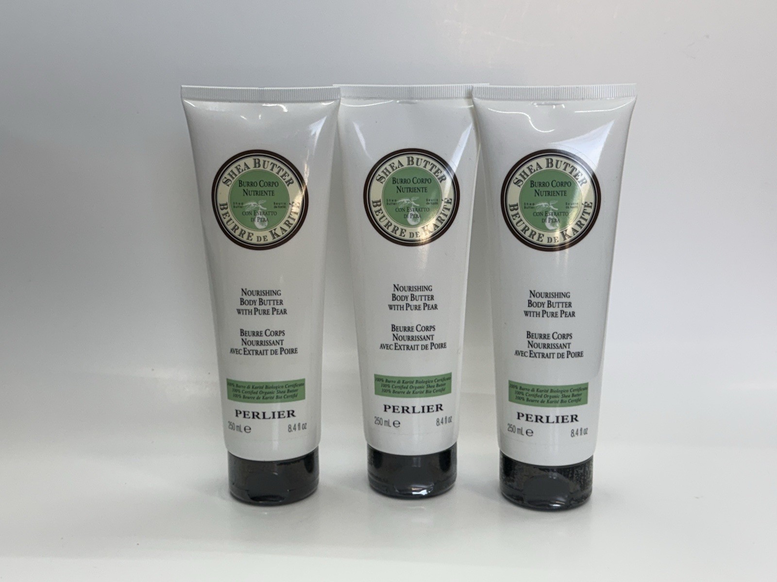 Perlier Shea Butter Nourishing Body Butter with Pure Pear 8.4 oz New “Lot Of 3”