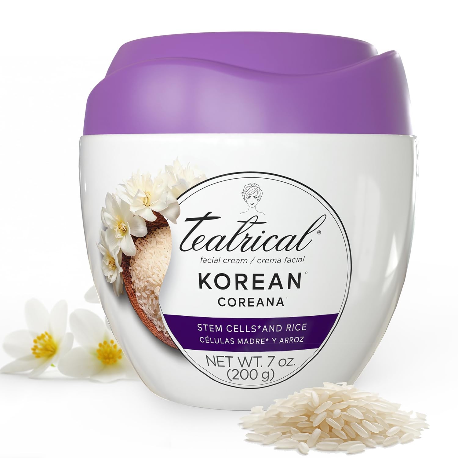 Korean Facial Cream with Stem Cells Rice Face Moisturizer Hydration Even Tone