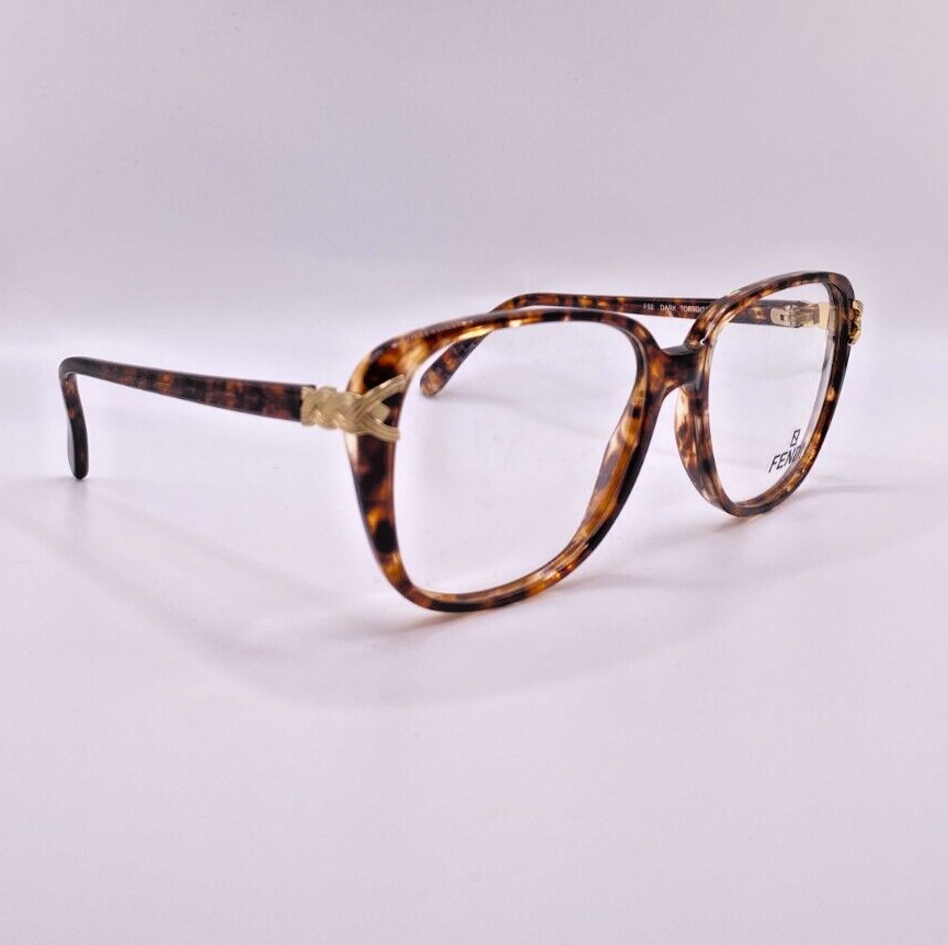 FENDI F52 Dark Tortoise Square Optical Sunglasses Frame 54-15-125 Store Display