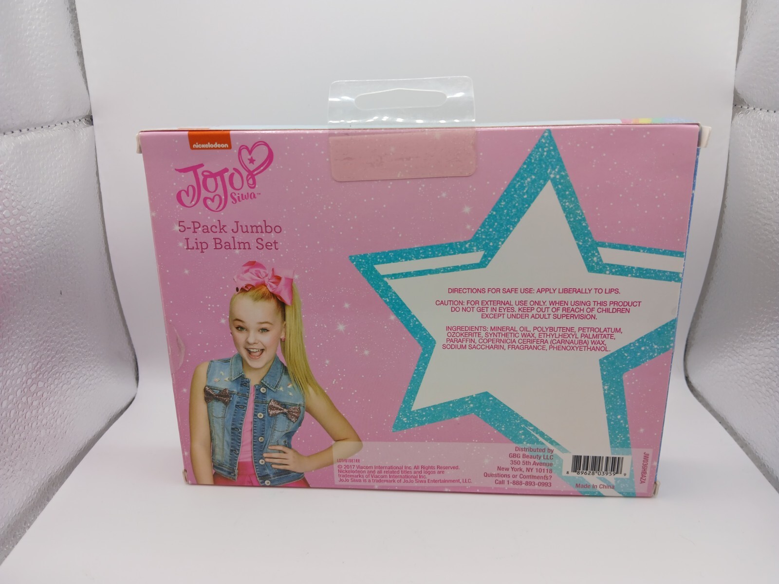 2017 Nickelodeon Jojo Siwa 5-Pack Jumbo Lip Balm Set – New