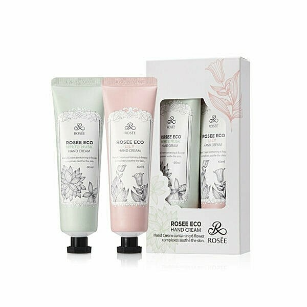 Rosee Eco Hand Cream 2pcs Set / Lily & White Musk-KOREA COSMETICS