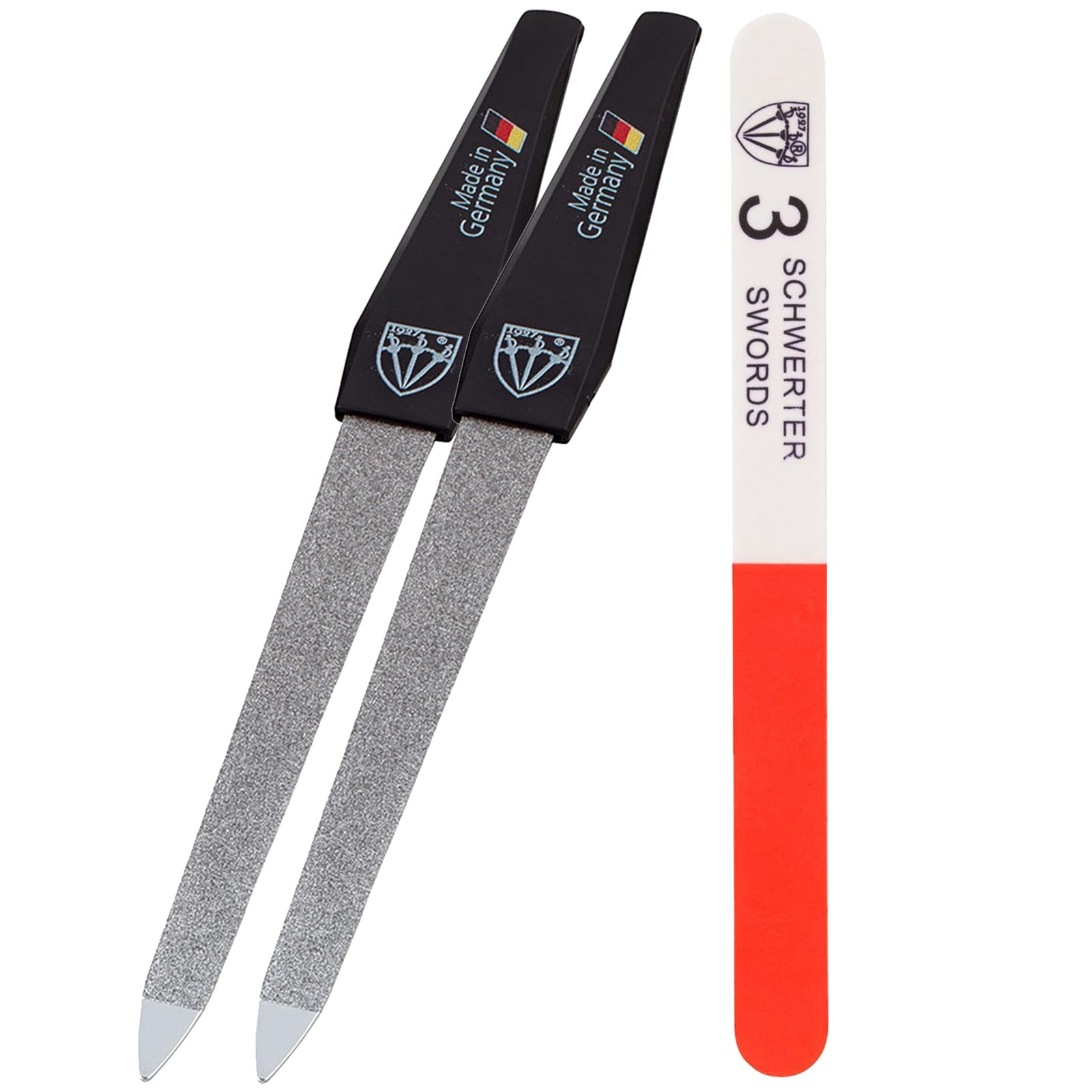 3 Swords Germany – Sapphire Metal Nail 3 Piece Set, 2 Files / 1 Buffer