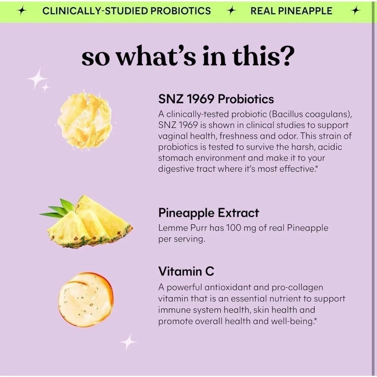Lemme Purr Vaginal Probiotic Gummies,Balanced pH &Healthy Odor Support for Women