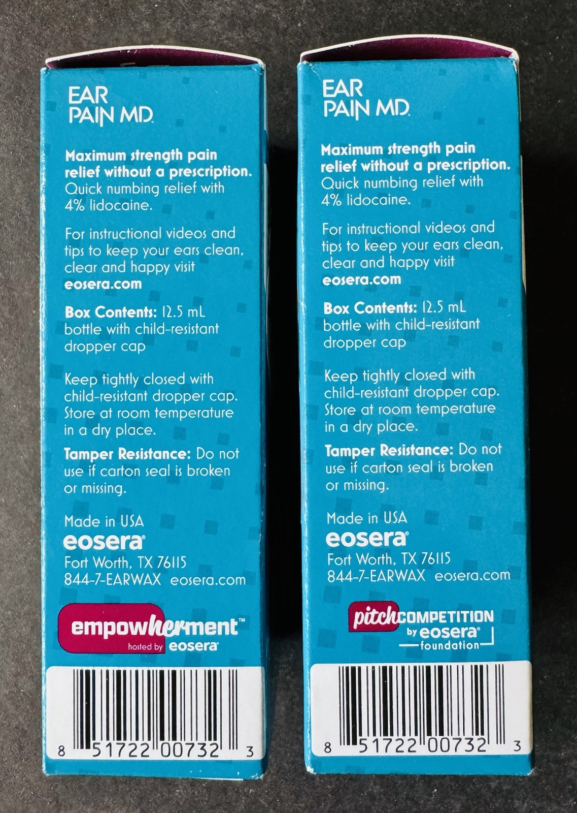 2x EOSERA Ear Pain MD Pain Relieving Drops 12.5ml (EXP 08-2026+) FREE SHIP