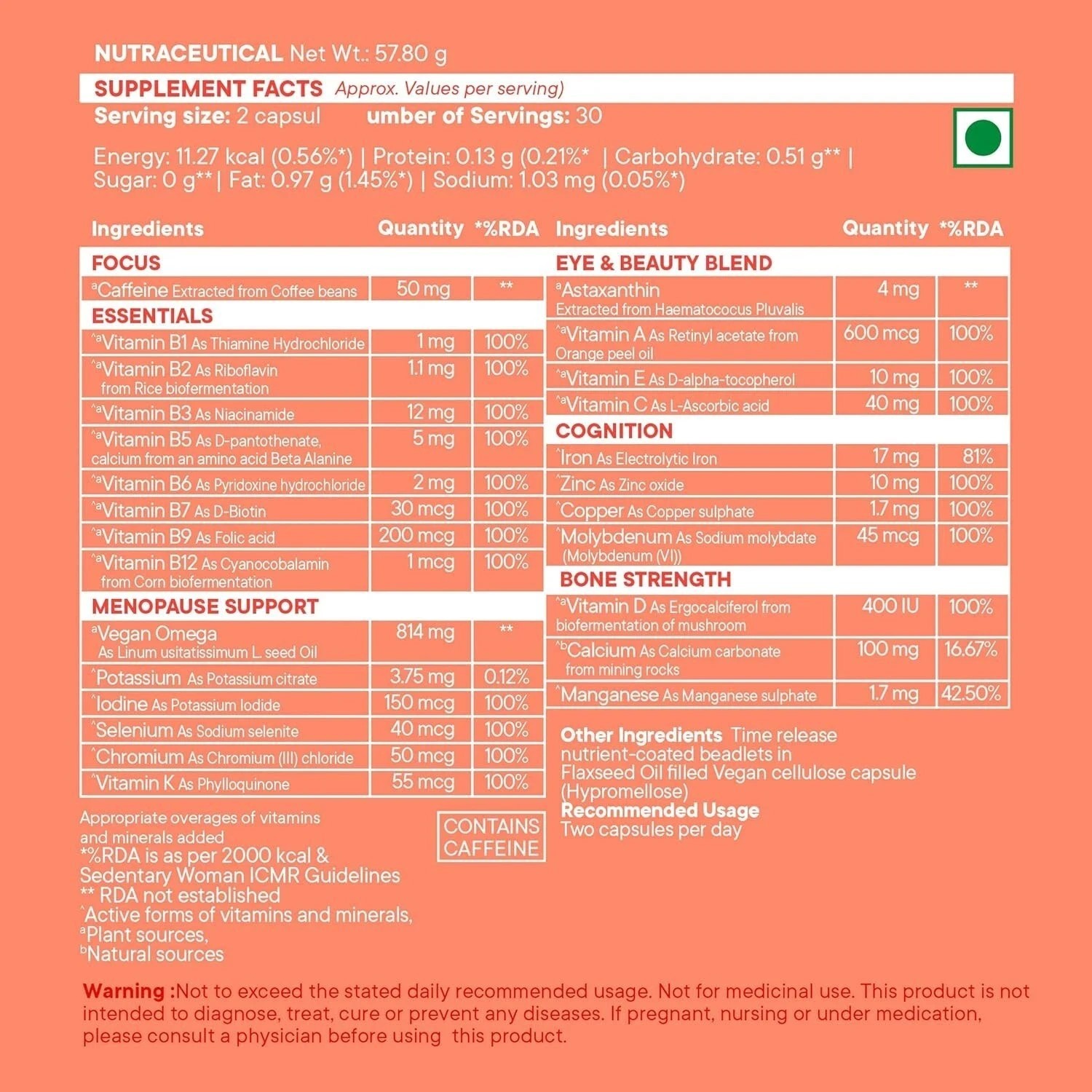 Slow Multivitamin for Women 50+ | 100% RDA of 23 Vitamins & Minerals, Antioxidan