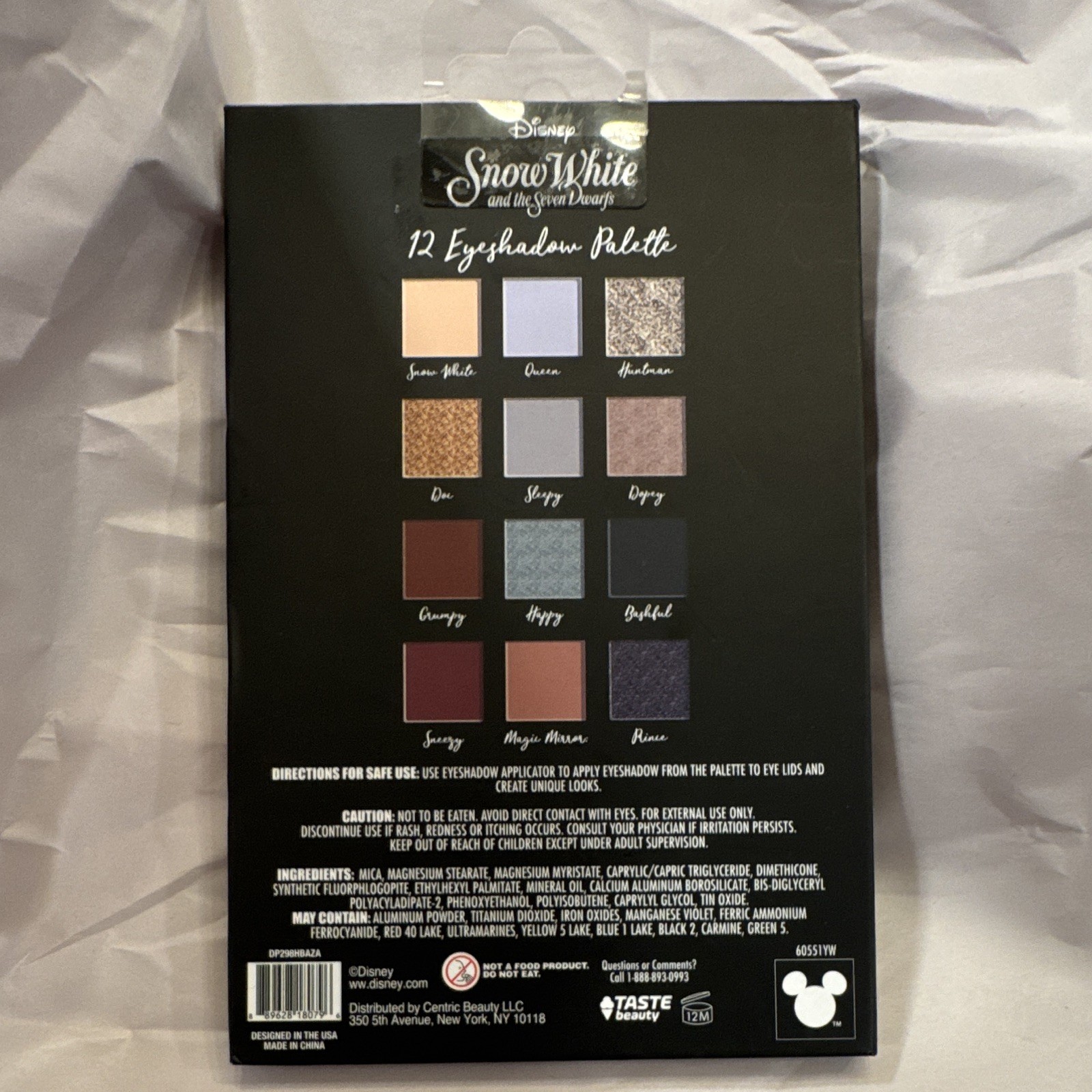 Disney Snow White & the Seven Dwarfs 12 Shade Eyeshadow Palette Matte/Shimmer