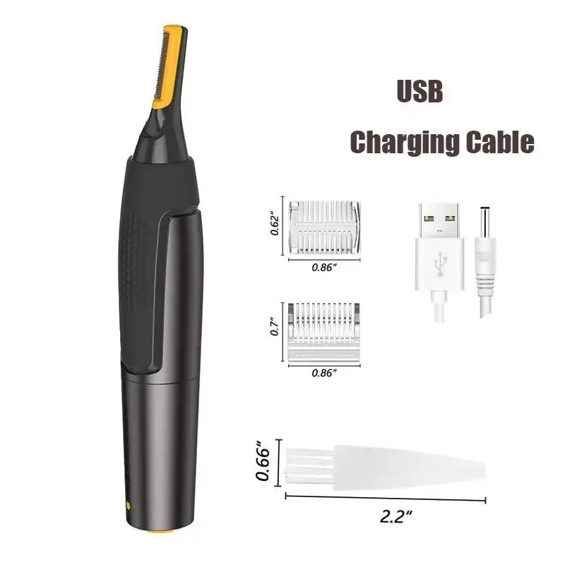 Rechargeable Electric Nose Hair Trimmer Waterproof Ear & Facial Hair Clipper Men
