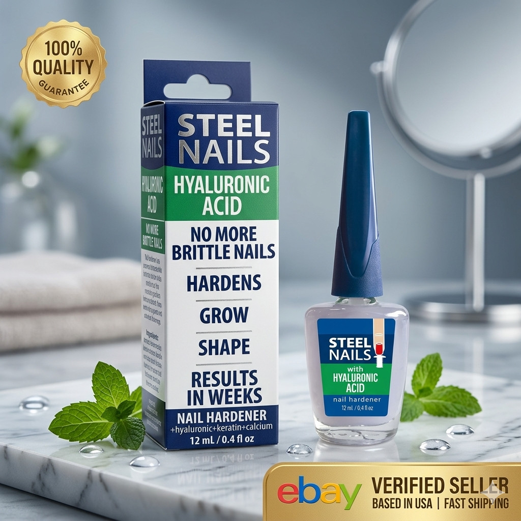 Steel Nails With Hyaluronic Acid Nail Hardener No More Brittle 12 mL / 0.4 fl oz