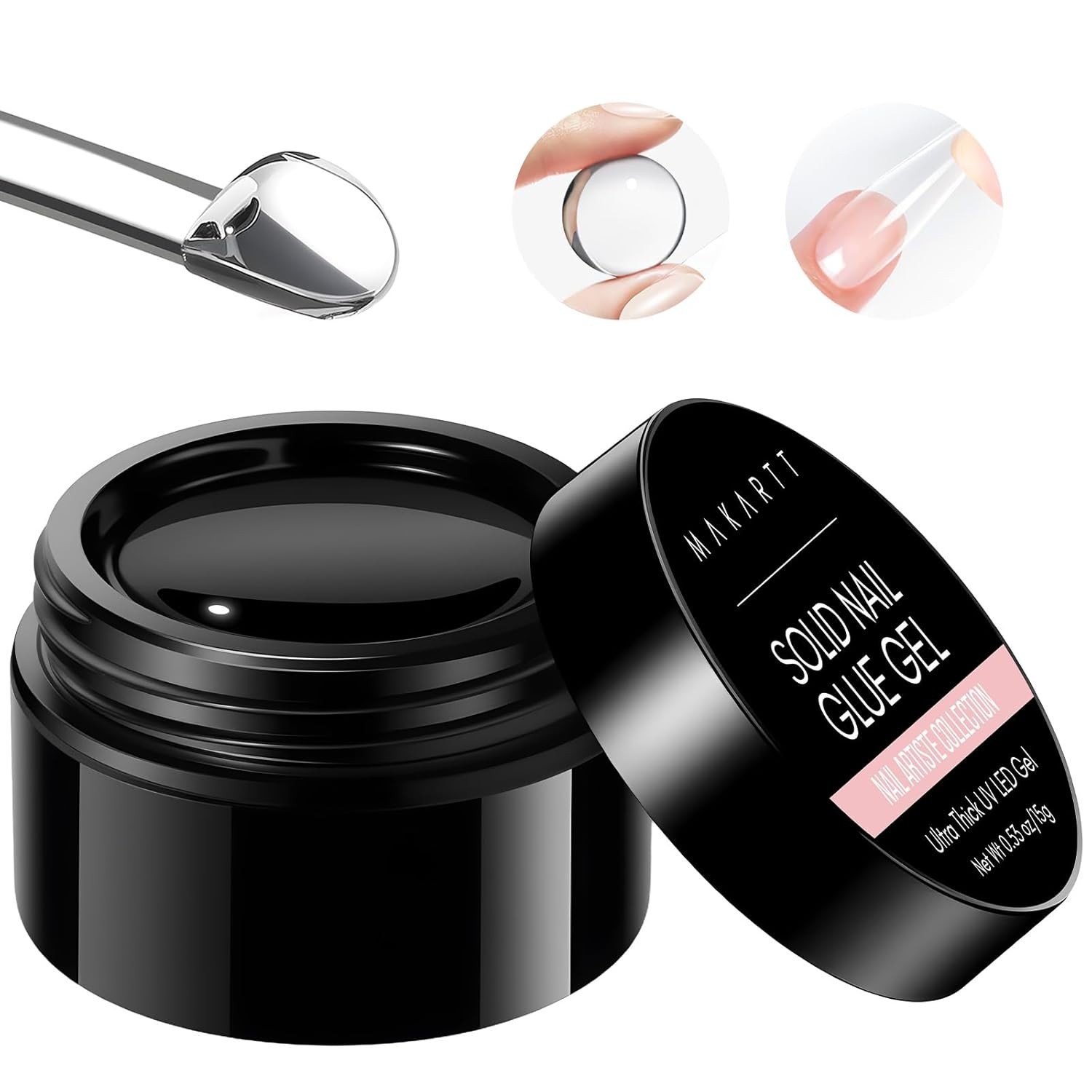 Solid Nail Glue Gel for Press on Nails: Strong Gel Nail Glue for Fake Nails, …