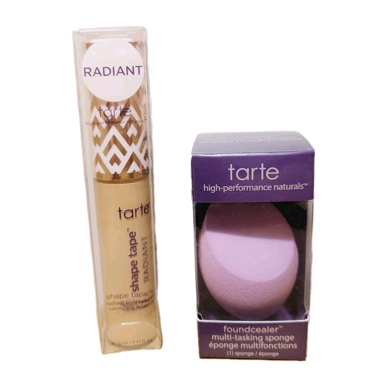 tarte Shape Tape Radiant Concealer 37G medium-tan golden & Multi-Tasking Sponge