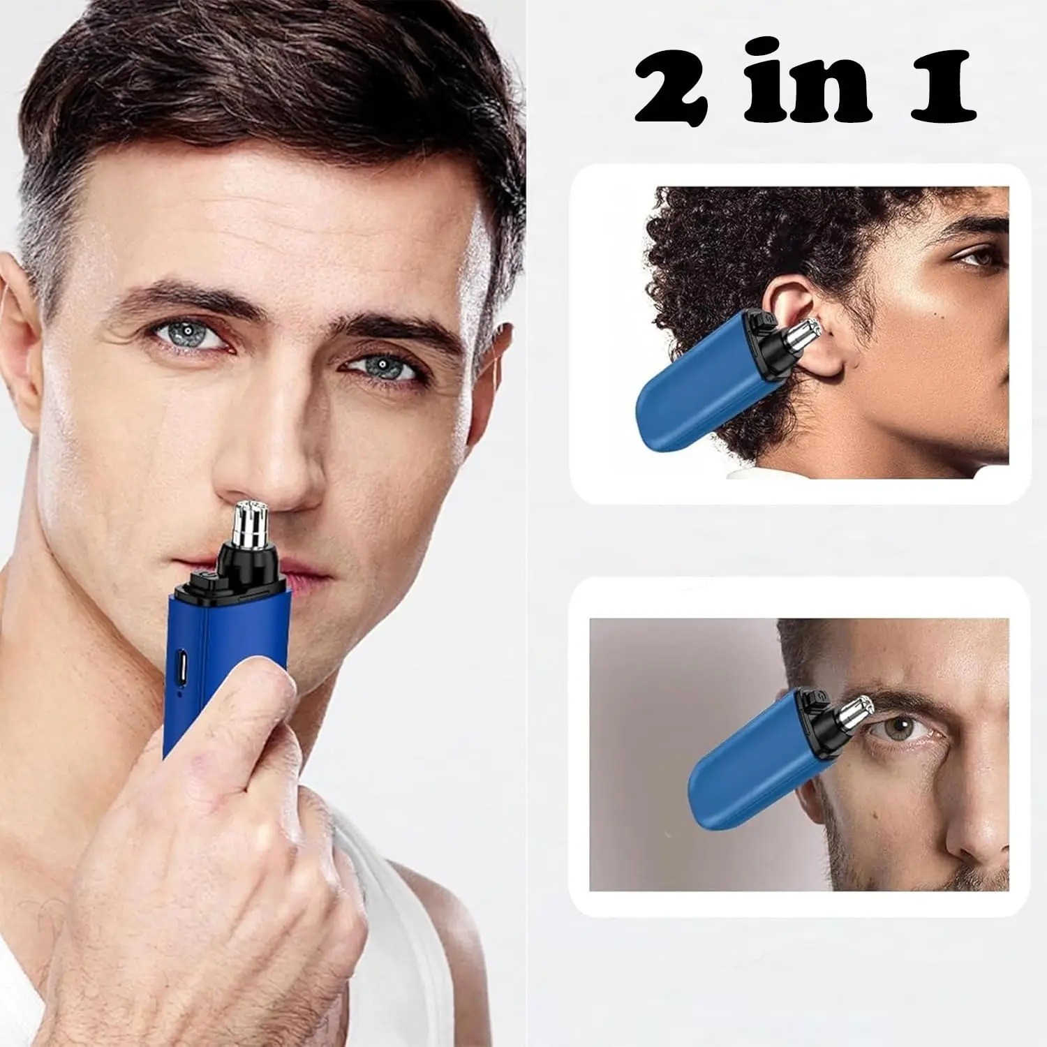Nose Hair Trimmer for Men & Women | Nostril & Ear Hair Trimmer Usb Rechargeable