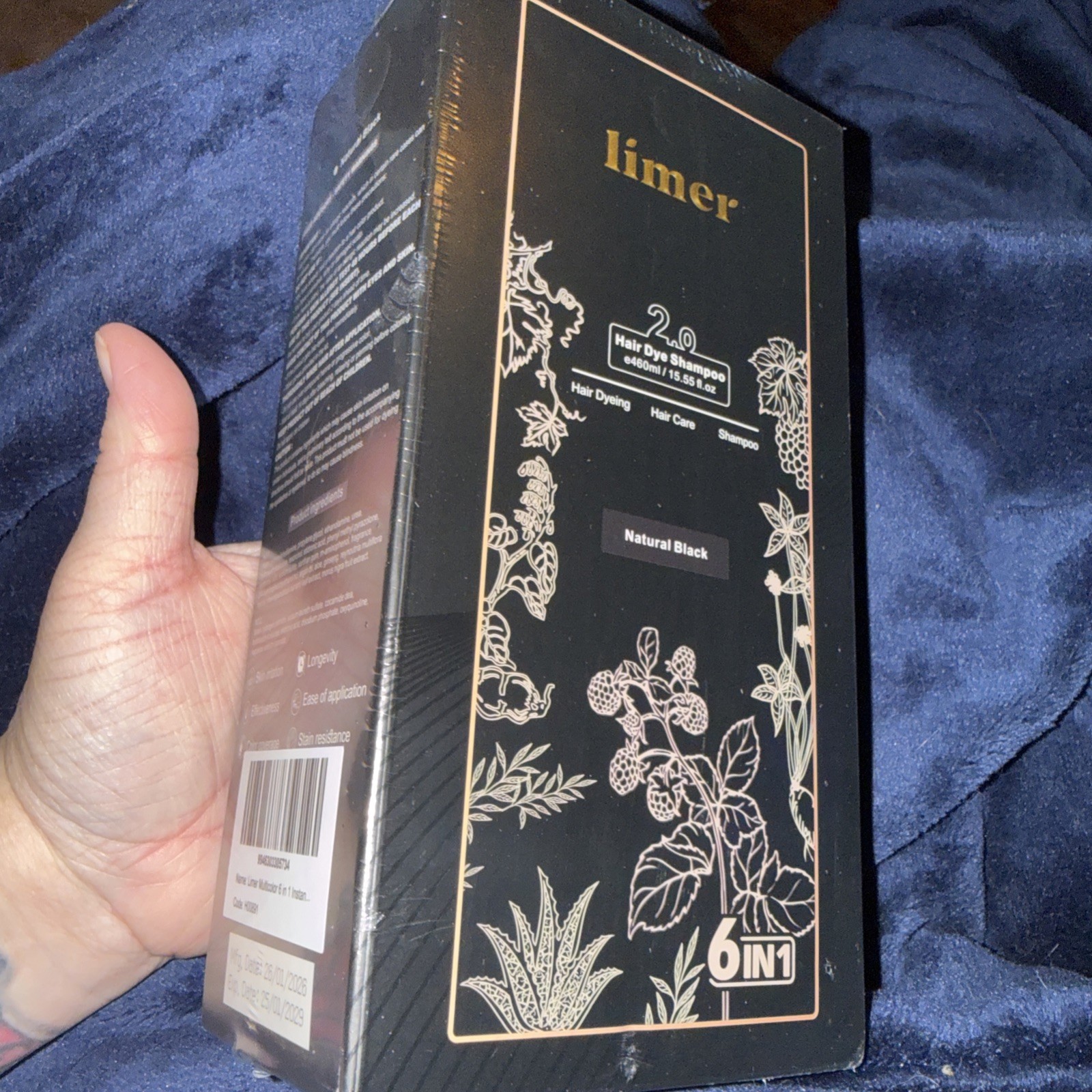 Liner Hair Dye Shampoo 15.55 Ounces Natural Black 15.5 oz Pack of 1