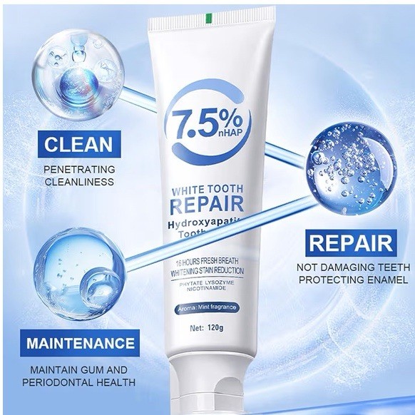 7.5% nHAP Hydroxyapatite Toothpaste 2-Pack