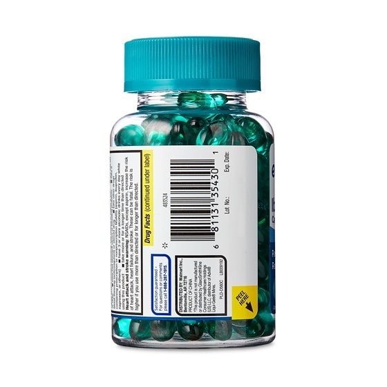 Equate Ibuprofen Mini Liquid Filled Softgel Capsules, 200mg, 160 Count