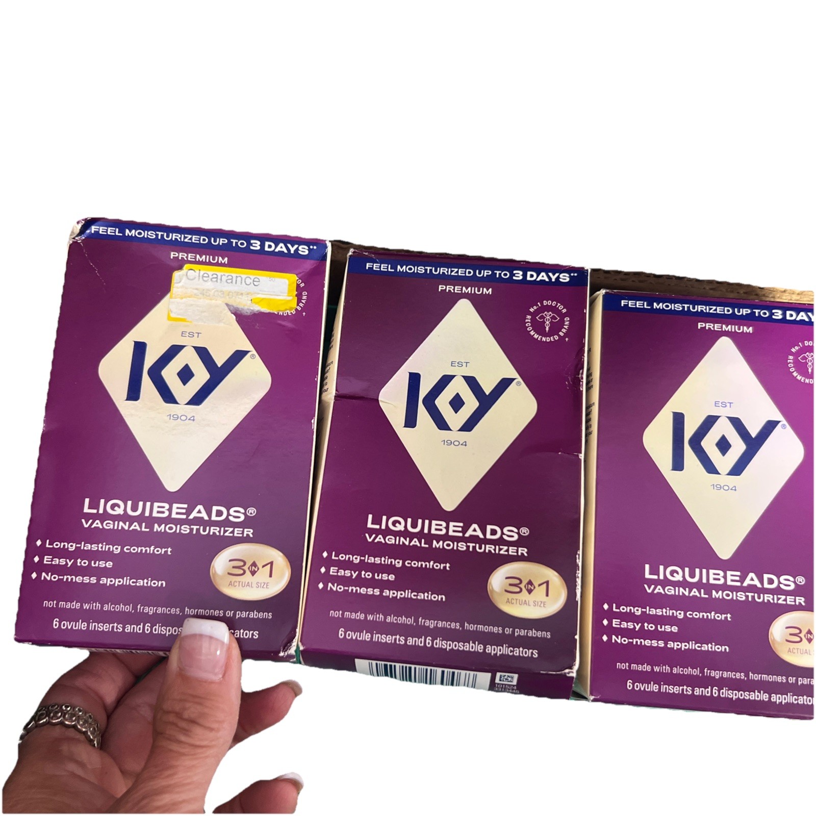 K-Y Liquibeads Vaginal Moisturizer – 6ct Exp 07/28 Lot Of 3 Boxes NEW SEALED