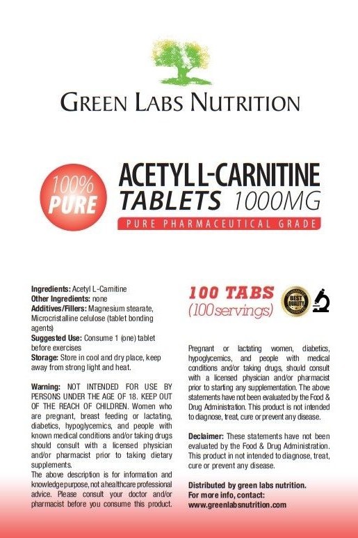 ACETYL L-CARNITINE (ALCAR) 1000mg tablets PHARMACEUTICAL GRADE